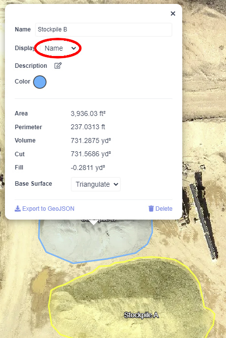 Display annotation name